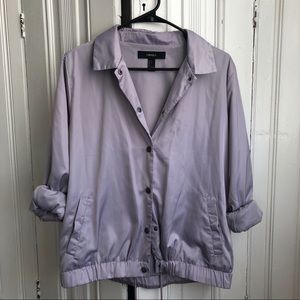 NWOT Silky Lavender Bomber